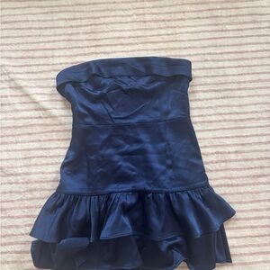 Hello Molly Stories of Style satin mini dress in navy blue